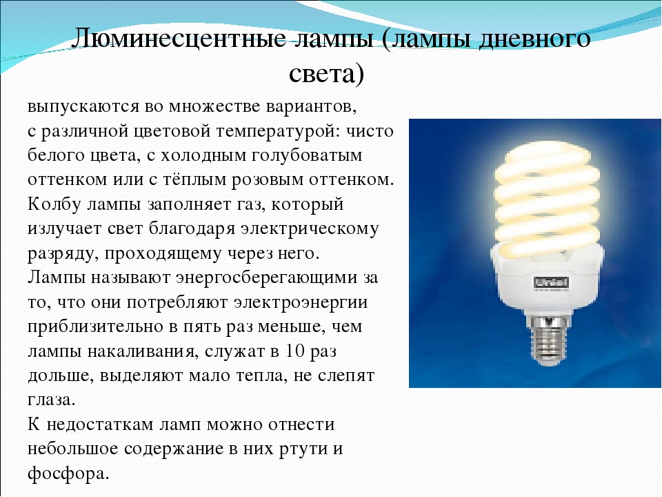 Таблица мощности энергосберегающих ламп