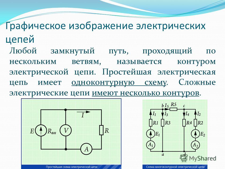 Схема электрической цепи это