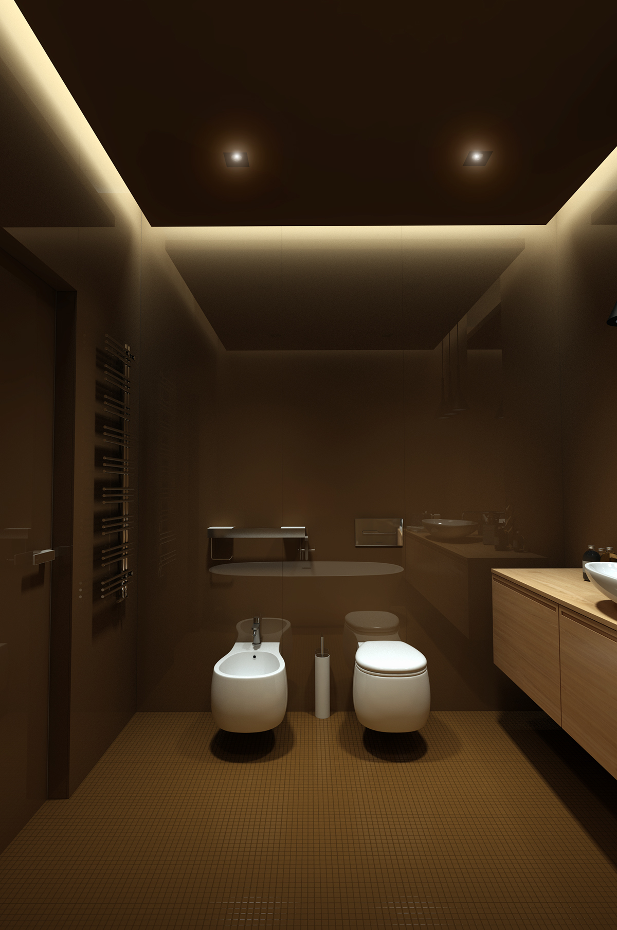 Освещение в ванной комнате: с натяжным потолком, количество и расположение ламп