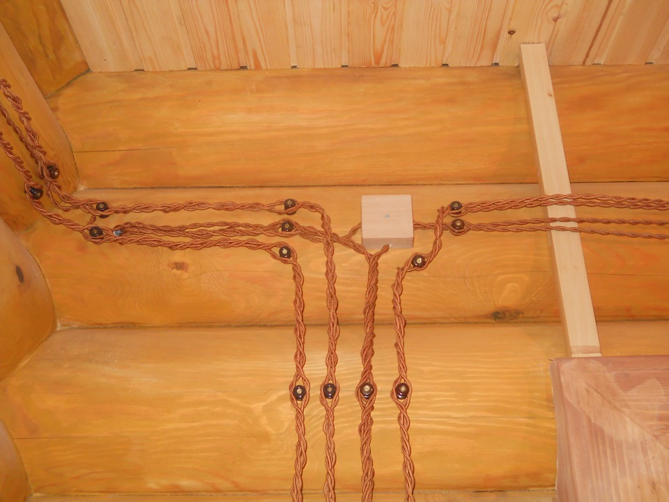 Как сделать ретро проводку своими руками: витая электропроводка в деревянном доме на фарфоровых изоляторах под старину, расстояние, старинная, винтажная, декоративная, наружная, открытая, монтаж кабеля в бревенчатом