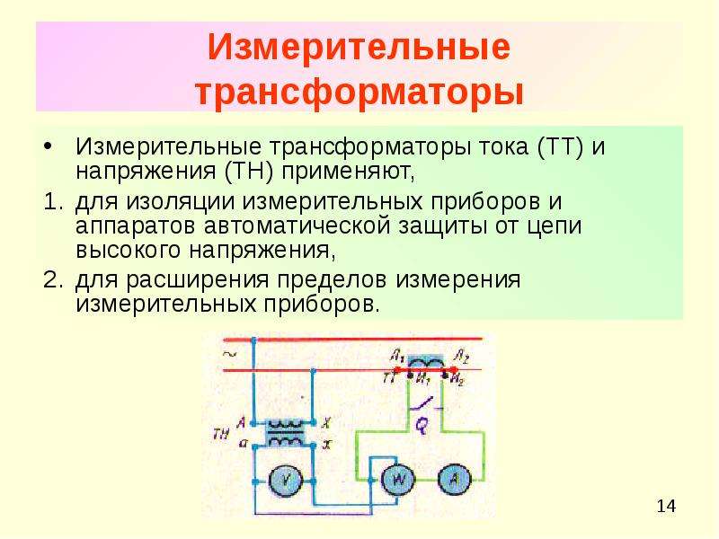 Измерительные трансформаторы тока и напряжения
