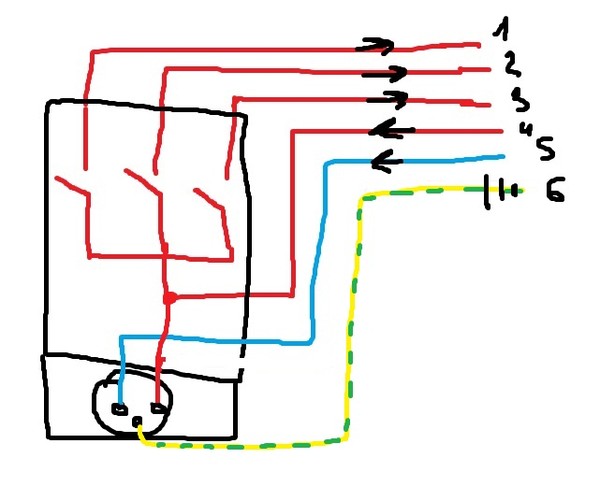 Как выбрать и правильно подключить трехклавишный выключатель - точка j