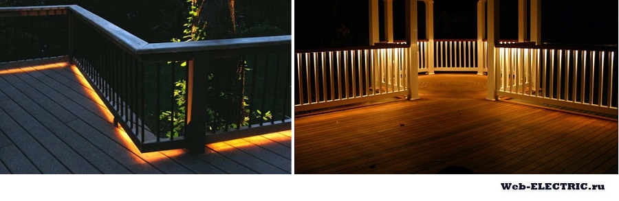 Освещение террасы - как подобрать светильники