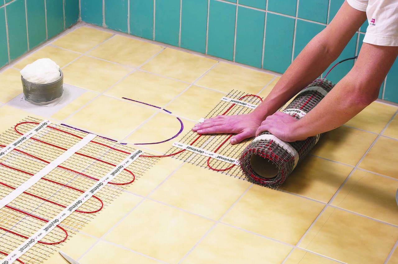 Как сделать электрический теплый пол своими руками Устройство электрических теплых полов Электрический теплый пол в бане своими руками