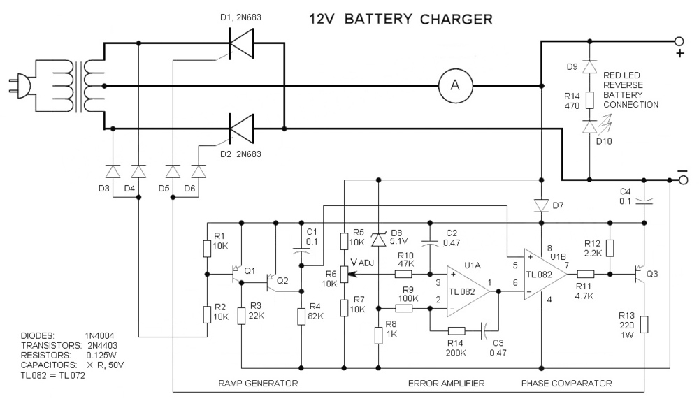 Схема зарядного устройства 12 вольт