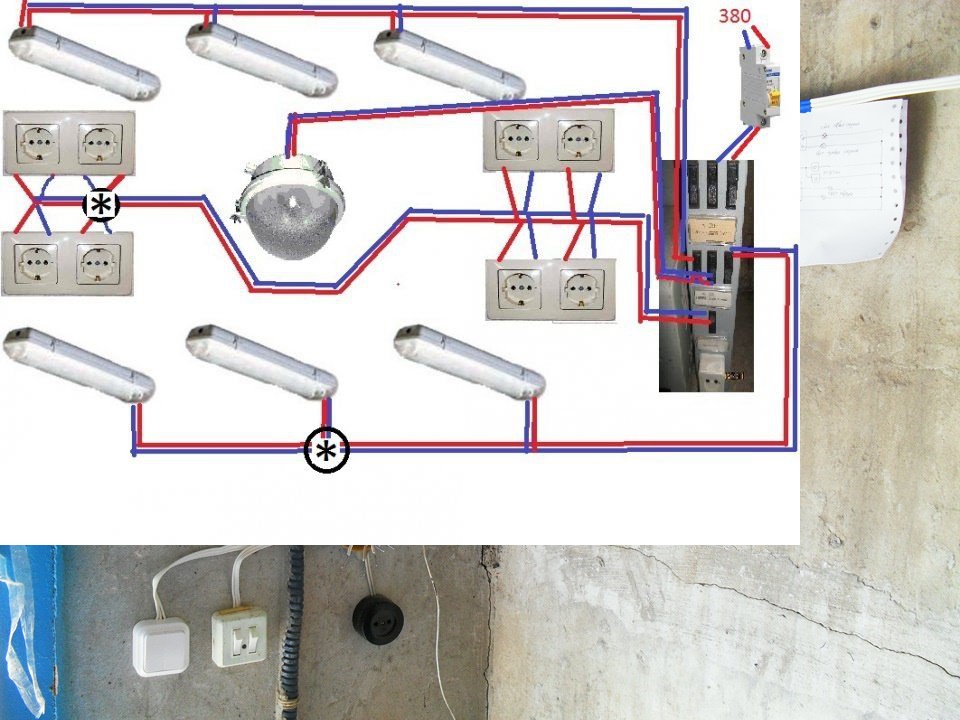 Электропроводка в гараже: варианты подключения, схемы электропроводки, монтаж
