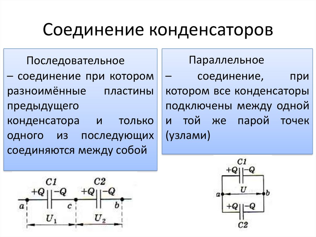 Последовательное соединение конденсаторов: формула :: syl.ru