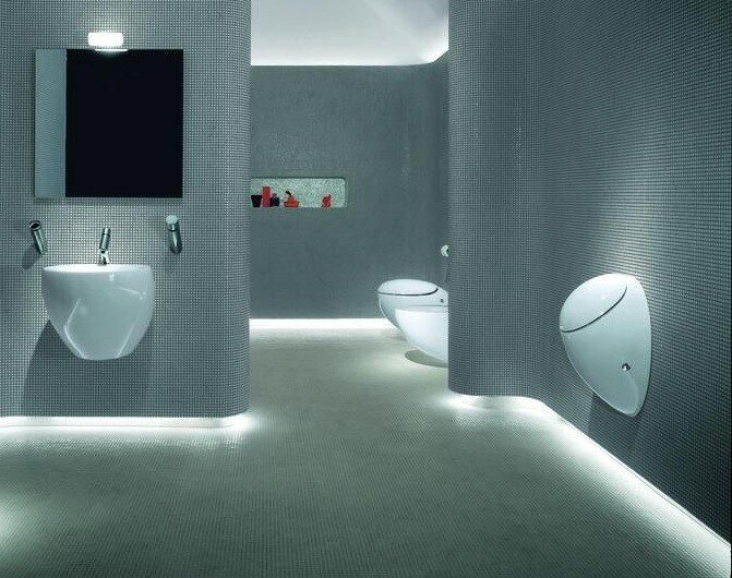 Освещение в ванной комнате: правила выбора и варианты расположения светильников