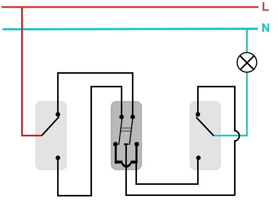 В чем разница между простым, проходным и перекрестным выключателями.