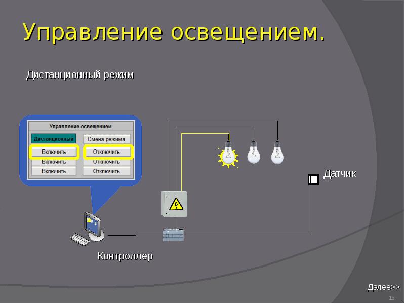 Управление освещением проект