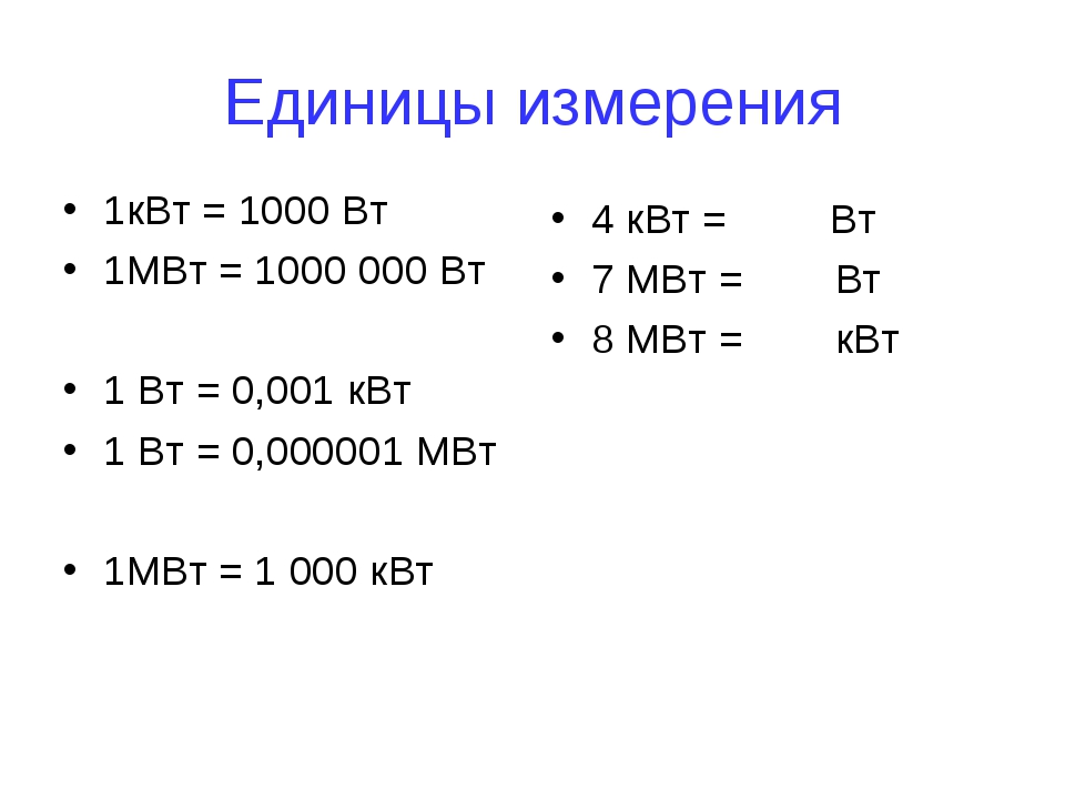 Амперы в мегаватты