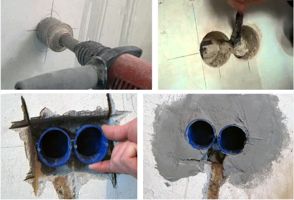 Как просверлить отверстие в бетоне под розетку или выключатель
