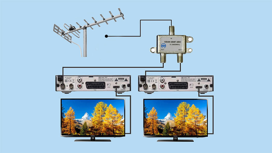 Как к одной антенне подключить два телевизора